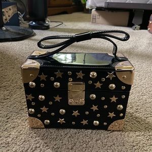 Betsey Johnson Trunk Case Metallic Purse